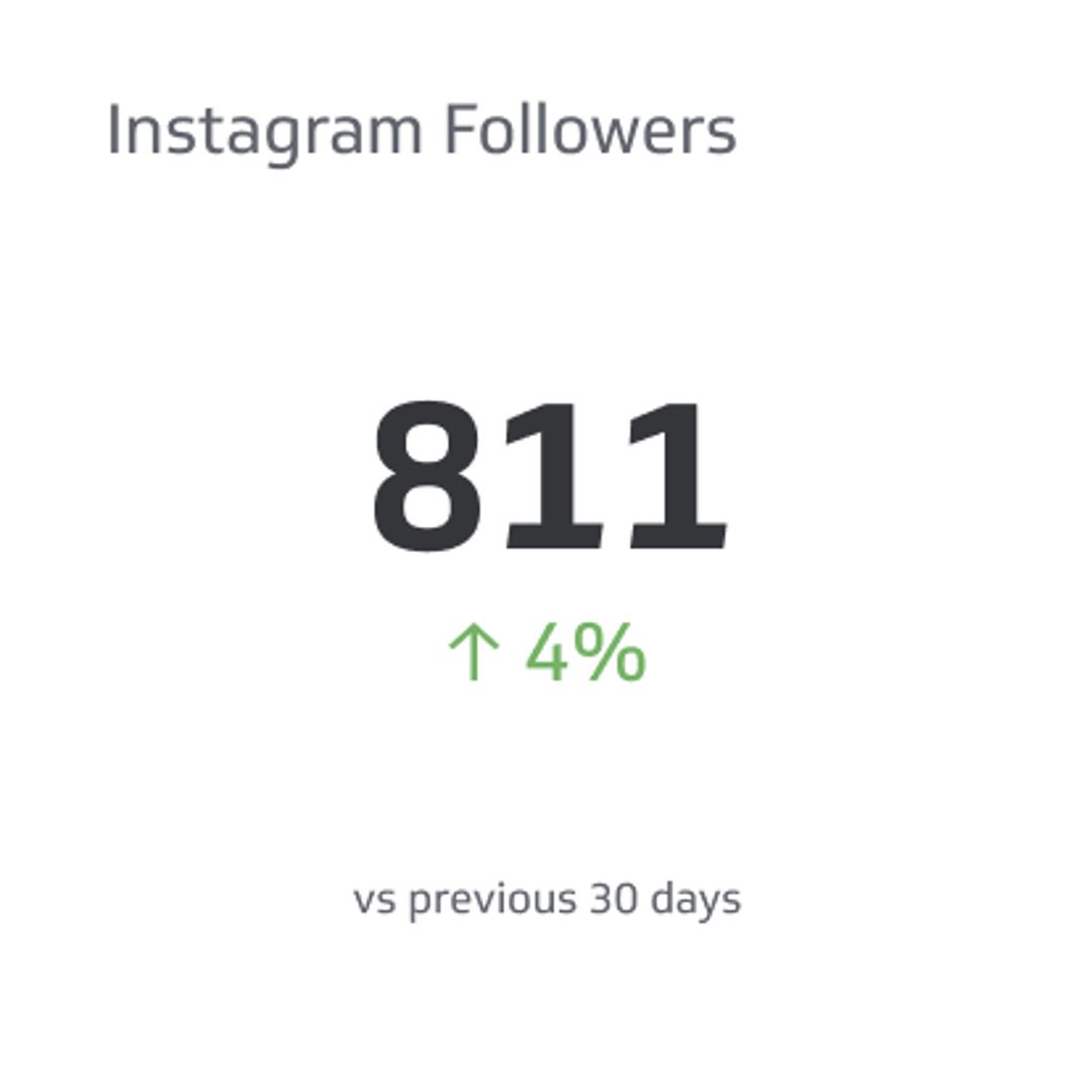 Social Media KPI Examples - Instagram Followers Metric